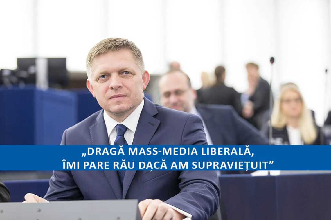 „Dragă mass-media liberală, îmi pare rău dacă am supraviețuit”! Robert Fico se întoarce la muncă